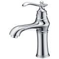 Chrome solong butas at hawakan ang vintage basin faucet